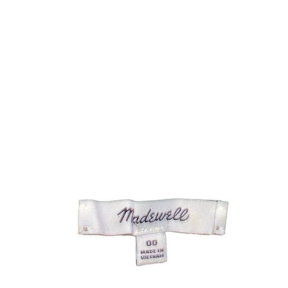 Madewell Size 00 Green Button Down Mini A Line Utility Skirt Fringe Hem Pockets - Picture 3 of 3